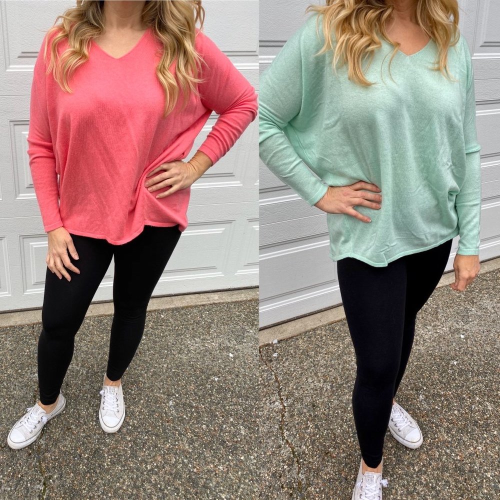 S/M PINK Oversized Hi-Low Sweater - Hyped Unicorn